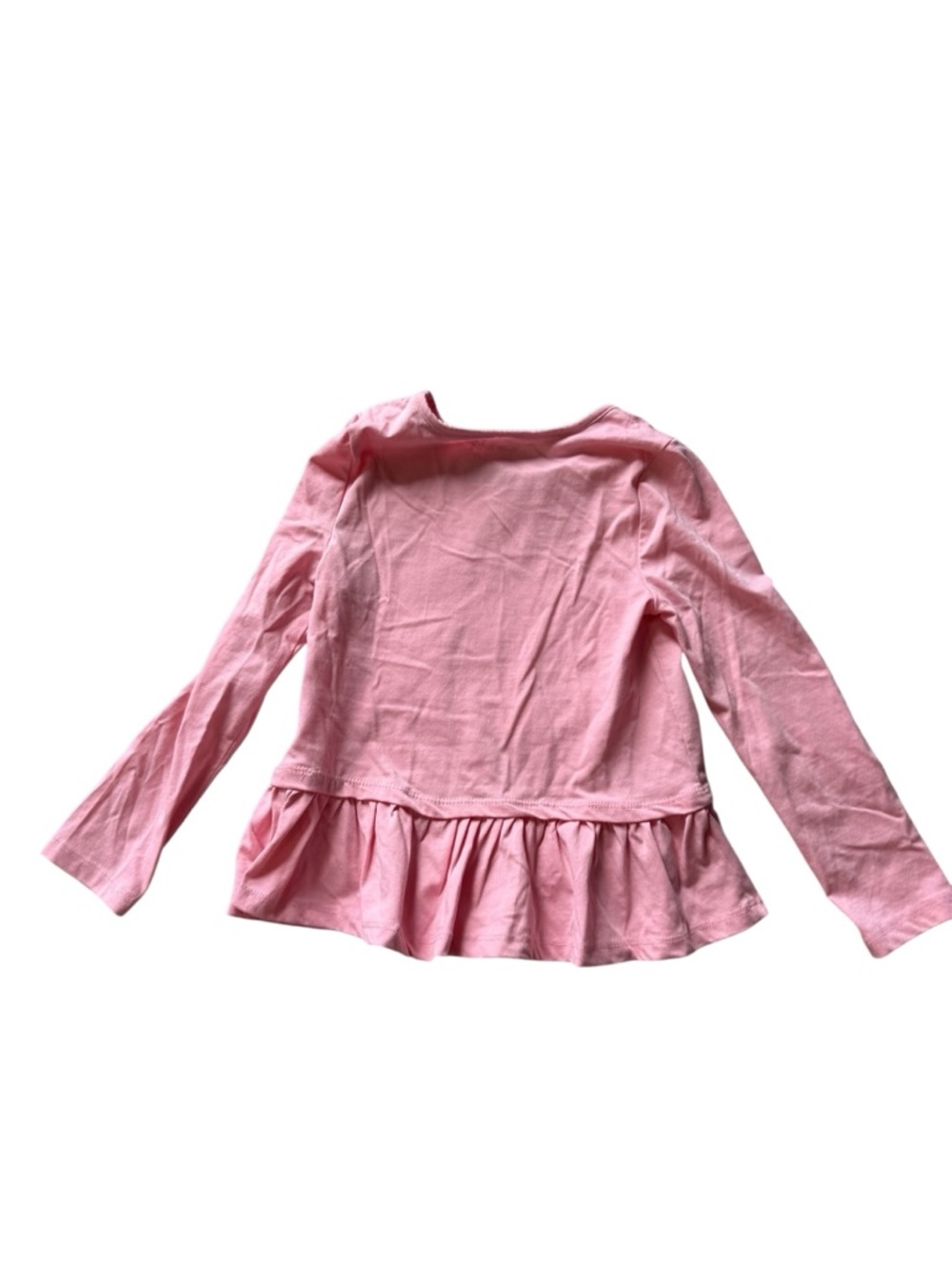 Cynthia Rowley Pink Long-Sleeve Ghost Peplum Top with Black Polka Dot Leggings - Picture 4 of 15
